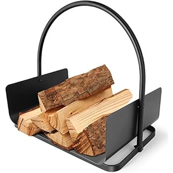Cadre Cheminée Lot De 4 Supports Réglables Pour Rangement De Bûches - En Acier époxy Noir, Pour Intérieur/extérieur, Cheminée, Bois De Chauffage Lot 4 Supports Bûches Noir