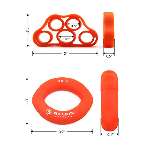PROCIRCLE Handgreifer Strengthener & Finger Stretcher – Krafttrainer für Unterarmübung, Gitarrenfinger-Verstärker und Klettern – 3 Wahl - 3