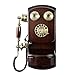 Produktbild Sanmubo Nostalgie Festnetztelefone mit Traditionellem Wählscheibe und Metallklingel Retro-Telefon aus Holz und Zinklegierung Wandhängendes Klassisches Wand-Telefon