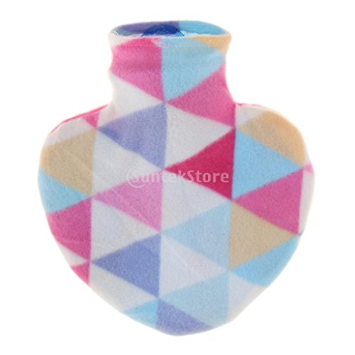 Preisvergleich Produktbild Sharplace Wärmflasche mit Samtbezug 1000ml herzförmig - Blau