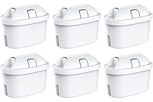 AquaStrata Pack de 6 filtres à eau compatibles avec les filtres BRITA do wody MAXTRA PRO Pure Performance, nouveau - réduit les impuretés, le chlore, les pesticides et le calcaire