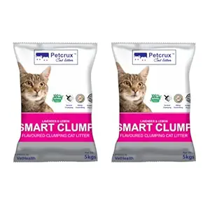 PetCrux Exclusive Scoopable Smart Bentonite Cat Litter, 5Kg (Pack of 2 - Total 10 kg)