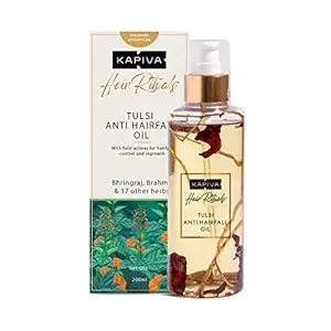 Kapiva Tulsi Anti-Hair Fall Oil (200 ml) | Visible Results in 2 Months | 100% Ayurvedic With Tulsi-Based Actives