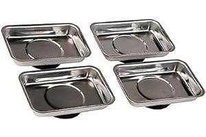 BARGAINWORLDUK Magnetic Parts Tray Set Stainless Steel Metal FIXINGS Magnetic Dish Parts U230