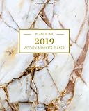 Wochenplaner & Monatsplaner 2019: Marble Marmor Gold Terminkalender Organizer, Studienplaner und Notizbuch mit inspirierenden Zitaten Januar 2019 bis ... 2019 (Wochenplaner Organizer, Band 5) by 