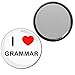 I love Grammar - 77mm Round Compact Mirror