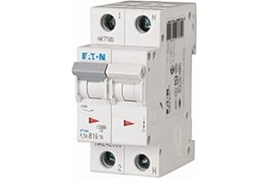 Eaton interruttore magnetotermico 16 a 1p + n b della Caratteristica plzm B16/1 N di Mw 242310