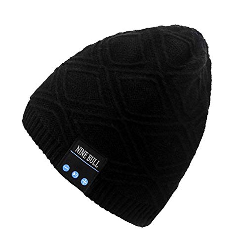 Preisvergleich Produktbild LETAMG Bluetooth Hut Bluetooth-Strickmütze, Wollmütze, warme Wintermütze im Freien, Kopfhörerverschluss.