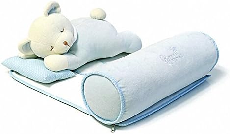 Fairy Baby Cartoon Adjustable Head &amp; Neck Support Sooth Anti-Rollover Pillow,Blue