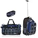 Produktbild 3 Teile MAXI SET: ELEPHANT Trolley HERO SIGNATURE Trolleyrucksack + Sporttasche GYM MATE XL + BOX Mäppchen (Plaid Blue - Schwarz BLAU)
