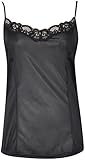Ladies Camisole Top Adjustable Straps Cling Resist With Lace Trim