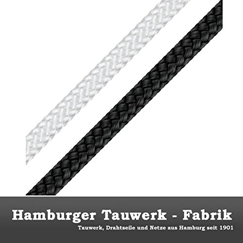 Jalousettenschnur Zugschnur 100 Meter Grau/Weiß/Schwarz 0.8mm bis 3.5mm (Schwarz, 1.5mm)