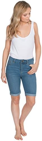 Causeway Bay Womens Casual Denim Shorts Knee Length Stonewash Size 8