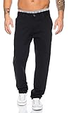 Zwei Gesäßtaschen Rock Creek Herren Designer Chino Stoff Hose Chinohose Regular Fit Herrenhose W29-W40 RC-2083 [RC-2083 - Schwarz - W38 L32]