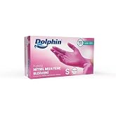 Dolphin Pembe Nitril Eldiven Pudrasız (S) 100'l&uuml; Paket