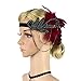 Produktbild Yazidan Flapper Feder Stirnband der 1920er Jahre Zubehör Kristall Perlen Hochzeit Kopfschmuck Feder Stirnband Jahre Stil Art Deco Flapper Haarband Great Gatsby Stirnband Damen Kostüm Accessoires