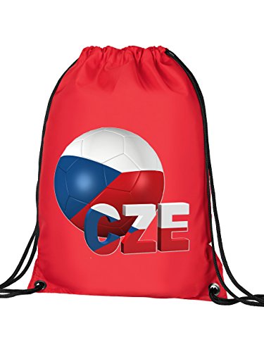 Tschechien FANSHIRT 5138 Turnbeutel (Rot)