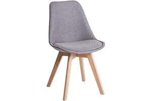 DEULINE Esszimmerstühle Stoffbezug-Grau Esszimmerstuhl 28mm stärke Massivholzbeine SGS geprüft Polsterstuhl Stühle Oslo+ 521242