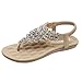 Produktbild Damen Sandalen, Xinan Sommer Mode Leder Flach Boden Keilabsatz Strandschuhe Casual Elegant Party Schuhe Frauen Outdoor Bequeme Blumen Hausschuhe Flip Flops Strandschuhe Badeschuhe (EU:35, Gelb)