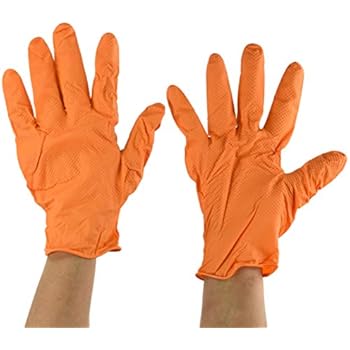 Gorilla Grip Gloves XXXL Genuine Tiger Grip Strong Orange Nitrile