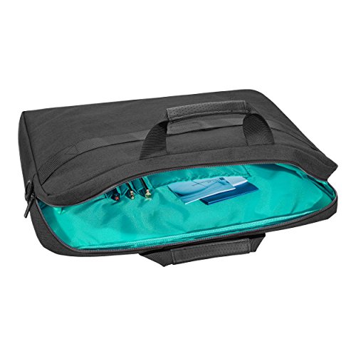 PEDEA Lifestyle Notebooktasche f  r 15 6 Zoll  39 6cm  mit Zubeh  rfach Schultergurt  schwarz