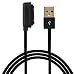 Produktbild Ladekabel, magnetisches Datenkabel, Magnet Kabel USB für Sony Xperia Z Ultra, Z1, Z1 Compact, Z2, Z3, Z3 Compact, Sony Xperia Z2 Tablet, Z3 Compact Tablet in 1 Meter Länge in schwarz von ELTO