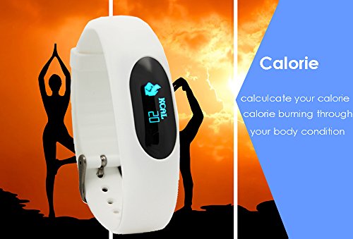 AsiaLONG Schrittzähler Armband Uhr Fitness Tracker Ohne Bluetooth mit Zeit, Dtum, Kalorienzähler, Schlafüberwachung, Entfernung, Geschwindigkeit Ohne APP Handy für Sport Outdoor - 3