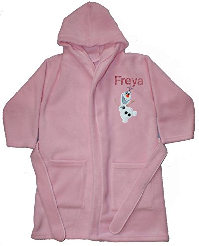 Disney Frozen Olaf Personalised & Applique Super Soft Fleece Dressing Gown/Bathrobe (2-3 Years)