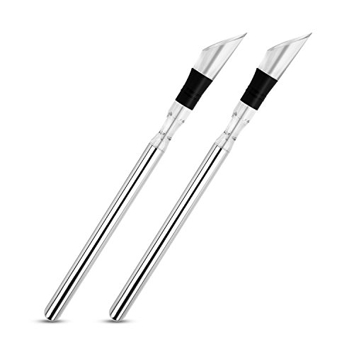 MAVIE Edelstahl Weinkühler, Stainless Steel Wine Cooler Flaschenkühler Für Haus, Party 2 Packung