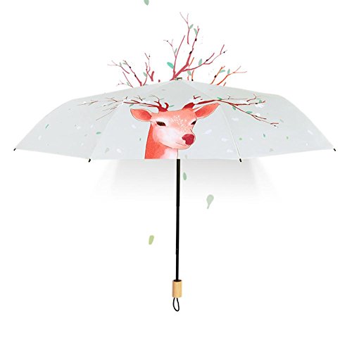 Preisvergleich Produktbild Elec Tech Regenschirm Taschenschirm Sonnenschirm Sonniger Taschenschirm wasserabweisendem Sonnenschutz ReiseschirmSchirm für Reisen Kinder Damen Herren Stilvoll und W inddicht