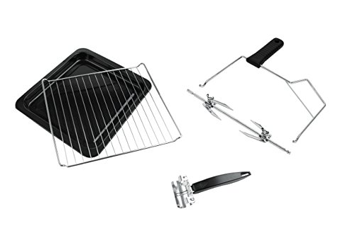 ROMMELSBACHER BG 1550 Back & Grill Ofen mit Umluft und Drehspieß / 30 Liter / 7 Heizfunktionen / Doppelverglasung mit Backraumdichtung / Innenbeleuchtung / viel Zubehör / 1550 W / schwarz - 5