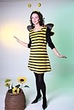 Karneval Damen Kostüm Biene Kleid als Bienenkostüm Größe 44/46