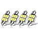 Produktbild SUMOZO 31 mm Soffitten-Leuchtmittel 6000 K weißes Licht 6-SMD 5730 Chipsätze Canbus fehlerfrei für 3175 DE3175 DE3021 Auto Innenraum Kuppel Kennzeichenbeleuchtung Türbeleuchtung 4 Stück