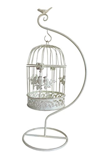 Nostalgischer Deko Vogelkäfig hängend an Ständer ca. 55 cm Dekokäfig Dekoration