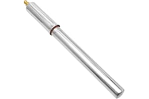 CYCLINGCOLORS Pompe à Main Acier chromé 300mm avec Flexible Presta Schrader et Colliers de Fixation vélo Cycle Ville Vintage