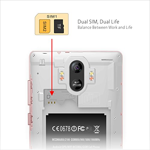 Smartphone 3G ohne Vertrag, 6.0 zolls VIVK M9 Dual Sim Android 6.0 Handy, 16GB ROM Quad-Core Prozessor mit 8MP Kameras, 2.5D IPS Display 720x1280, GPS, WIFI (Rosengold) reviews Smartphone 3G ohne Vertrag, 6.0 zolls VIVK M9 Dual Sim Android 6.0 Handy, 16GB ROM Quad-Core Prozessor mit 8MP Kameras, 2.5D IPS Display 720x1280, GPS, WIFI (Rosengold)