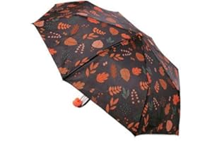 Moelund Compact Travel Umbrella – Lightweight Folding Brolly with Printed Canopy – Wind-Resistant Steel Frame, Manual Open, Soft PU Handle – 50cm, Designs A–F
