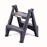 ALTA CAPACIDAD DE CARGA: el plástico utilizado para este taburete plegable es ligero pero al mismo tiempo muy resistente. Este reposapiés plegable puede soportar 300kg de peso.