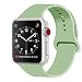 Produktbild ZRO für Apple Watch Armband, Soft Silikon Ersatz Uhrenarmbänder für 42mm iWatch Serie 3/ Serie 2/ Serie 1, Größe M/L, Minze