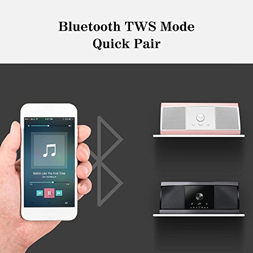 HUKOER HIFI Bluetooth Stereo Lautsprecher mit 10-Stunden-Spielzeit, 66-Fu? Bluetooth Reichweite, mehr Bass, wasserdichter Dual-Driver Portable Wireless Lautsprecher mit niedrigem harmonischen Distortion Surround Dual Stereo Sound, eingebautes Mikrofon fÂ¨Â¹r freih?ndige Anrufe