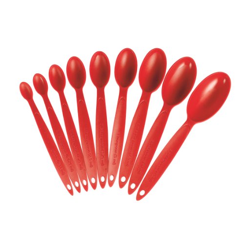 Cuisipro 74701805 Messlöffel Set 9-teilig, rot