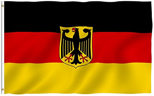 Deutschland Fahne/Flagge mit Messingösen 90 x 150 cm - 2