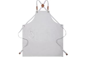 Watwass Schürze Mann Hochwertig Werkzeugschürze Garten Küche Restaurant Uniformen Schürzen Damen mit Tasche