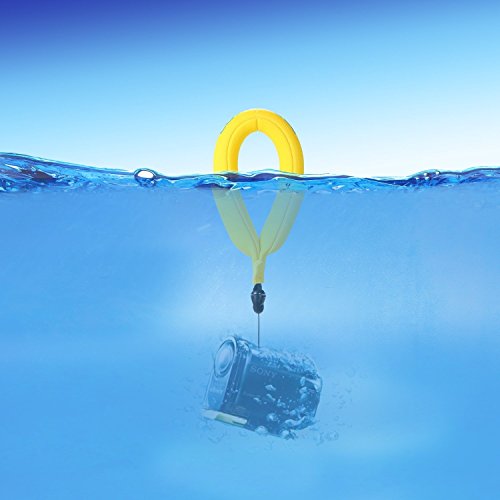 Luxebell® Wasserdichte Kamera Float Handschlaufe Armtrageschlaufe Schwimm-Armschlaufe für Ihre Unterwasserkamera Iphone Gopro VTech Kidizoom Action Cam Handy Marine-Fernglas Camcorder (2 Stück) (Yellow) - 4
