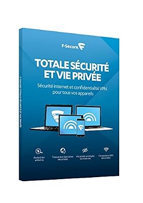 F-SECURE TOTAL - Sécurité Internet et confidentialité VPN pour smartphones, tablettes, PC et MAC - 3 appareils / 2 ans (réf. FCFTBR2N003FR)