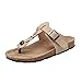 Produktbild SHE.White Damen Weberei Zehentrenner Sandalen Pantoletten Flip-Flop Schnallenriemen Flach Schuhe Sommerschuhe Hausschuhe Slipper Schwarz Braun Khaki Gr.35-43