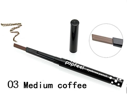 EUIRISTORE Natural Eyebrow Pencil Pen Eyeliner Pen Waterproof Easy to Apply 03 Medium Coffee