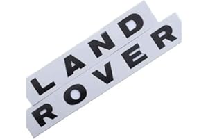 NIRBO Emblema de la Cubierta del capó del capó del Coche de la Letra 3D, Letras Autoadhesivas del Coche Cabeza Delantera cromada, para Land Rover Range Rover Velar Sport Discovery 2 3 4 Defender