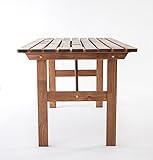 Ambientehome Gartentisch Tisch Massivholz Esstisch HANKO, braun - 4