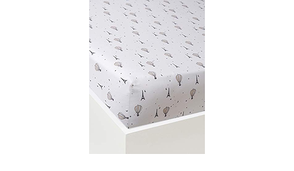Vertbaudet Drap Housse Enfant Paris Feerie Blanc Imprime 90x190 La Chambre De Bebe Com Matelas Et Linge De Lit